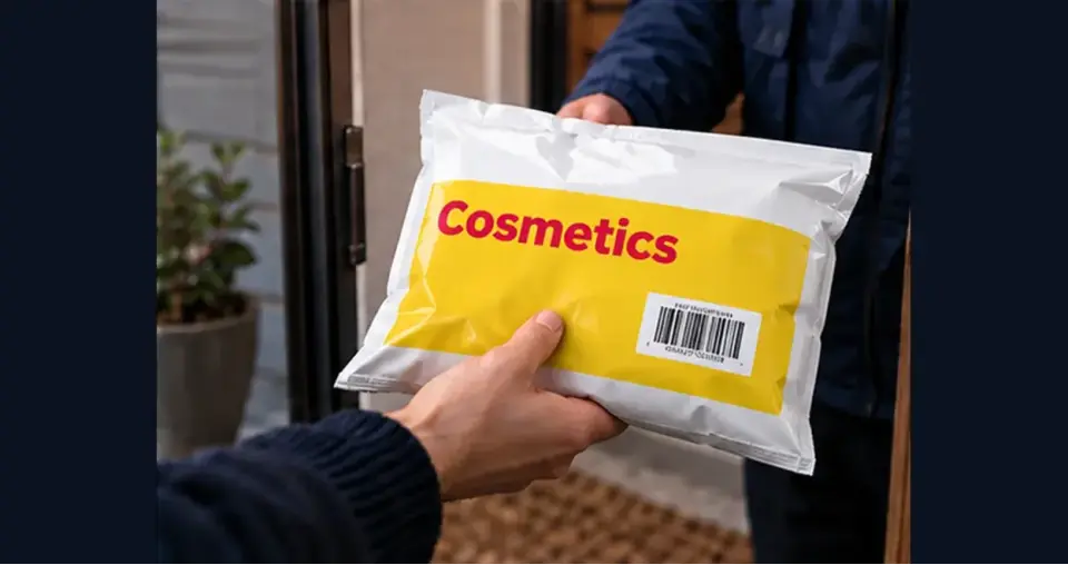 Plain parcel delivered to a door