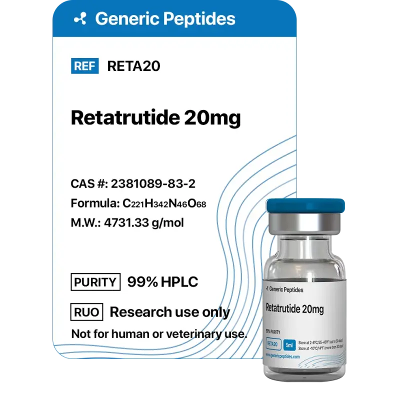 Retatrutide 5-20 mg Vials - Generic Peptides