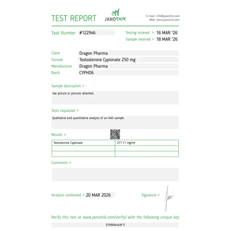 Testosterone Esters & Suspension - Dragon Pharma