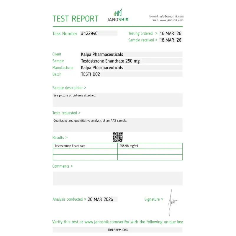 Testoxyl Testosterone Ester Range - Kalpa Pharmaceuticals